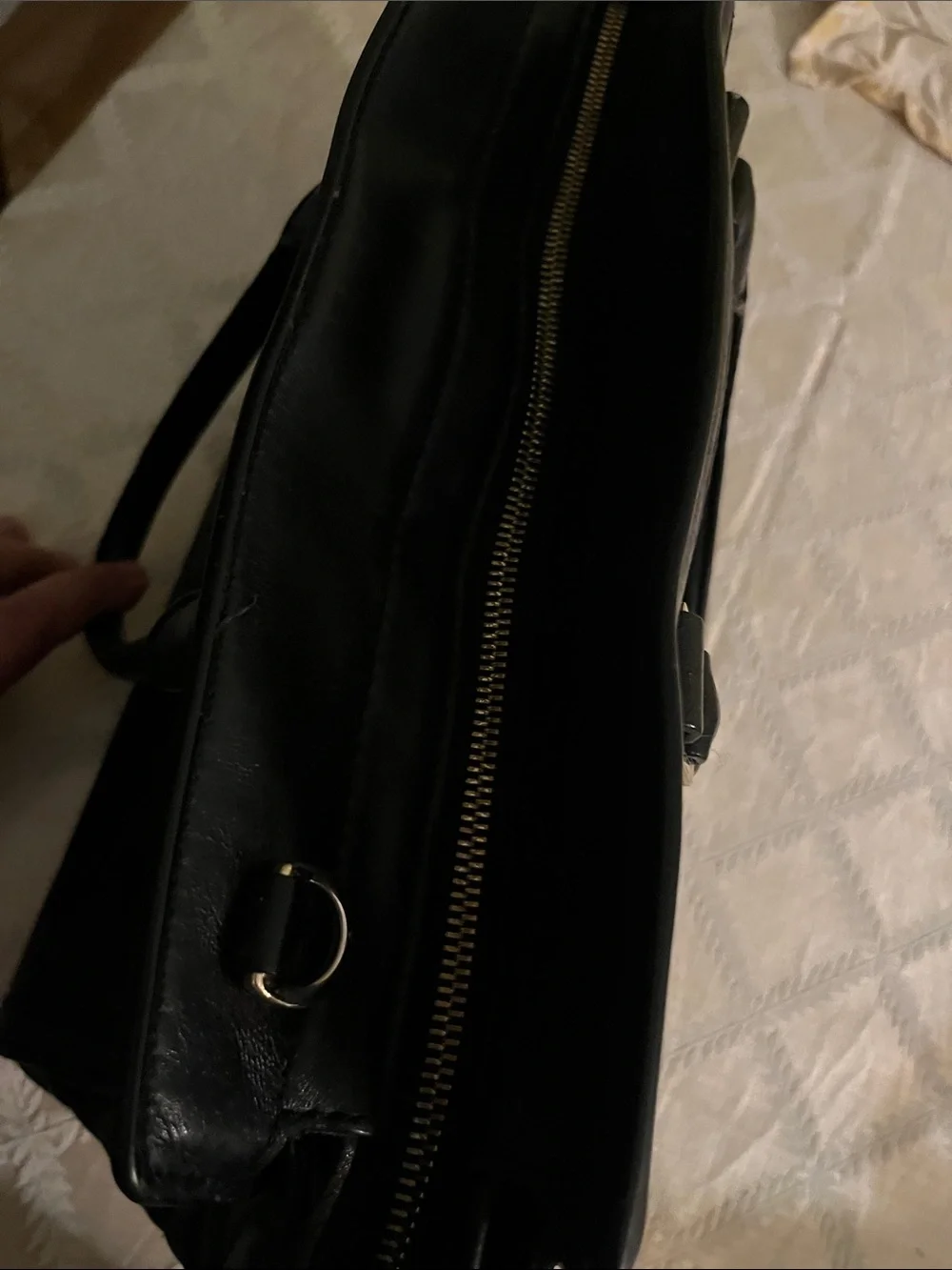 Michael Kors Selma Black Quilted Satchel with Gold Hardware